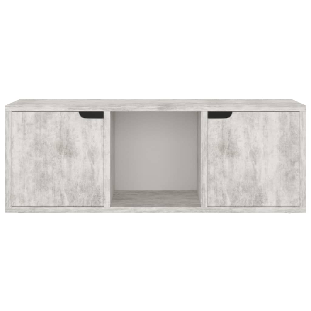 vidaXL ТВ шкаф, бетонно сив, 88,5x27,5x30,5 см, ПДЧ