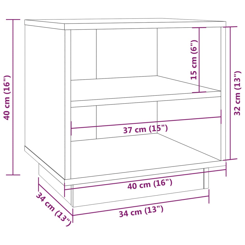 vidaXL Нощни шкафчета, 2 бр, меденокафяви, 40x34x40 см, бор масив