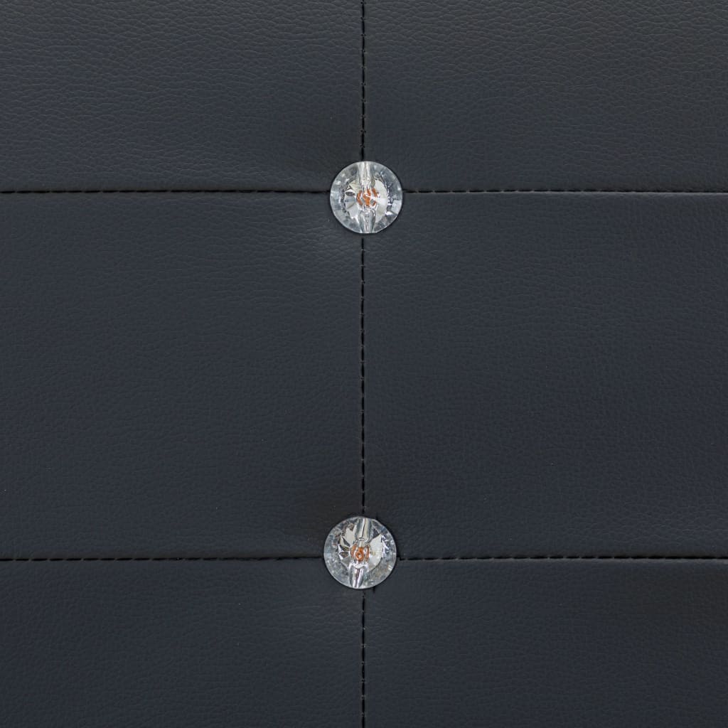 vidaXL Легло с мемори матрак, черно, изкуствена кожа, 160x200 cм