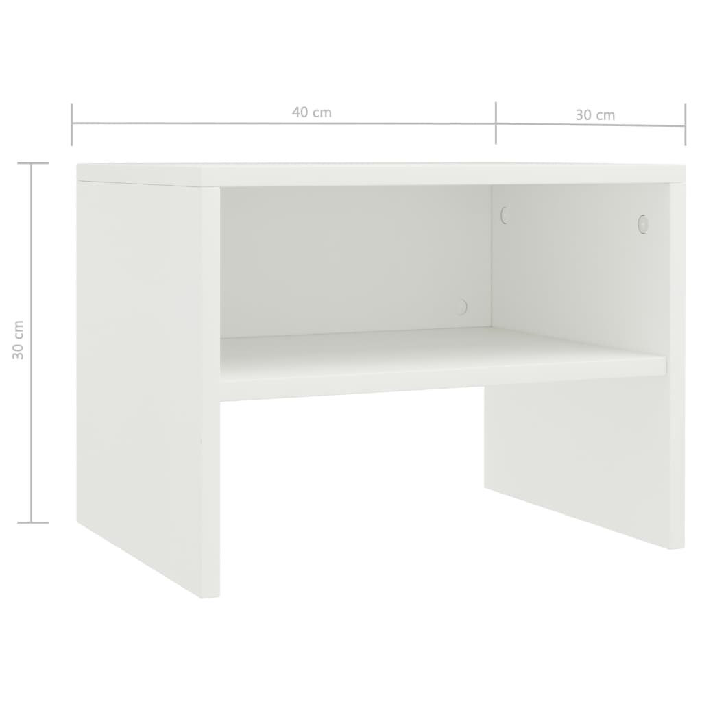 vidaXL Нощни шкафчета, 2 бр, бели, 40x30x30 см, ПДЧ