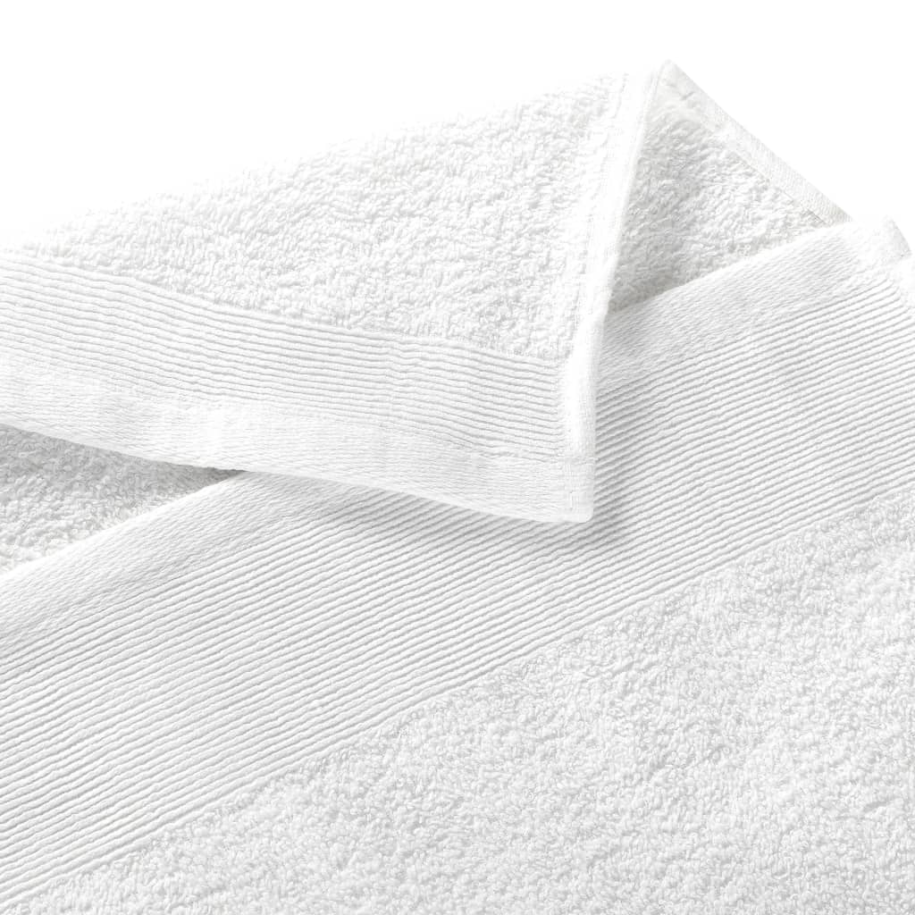 vidaXL Кърпи за баня, 25 бр, памук, 350 г/м², 100x150 см, бели