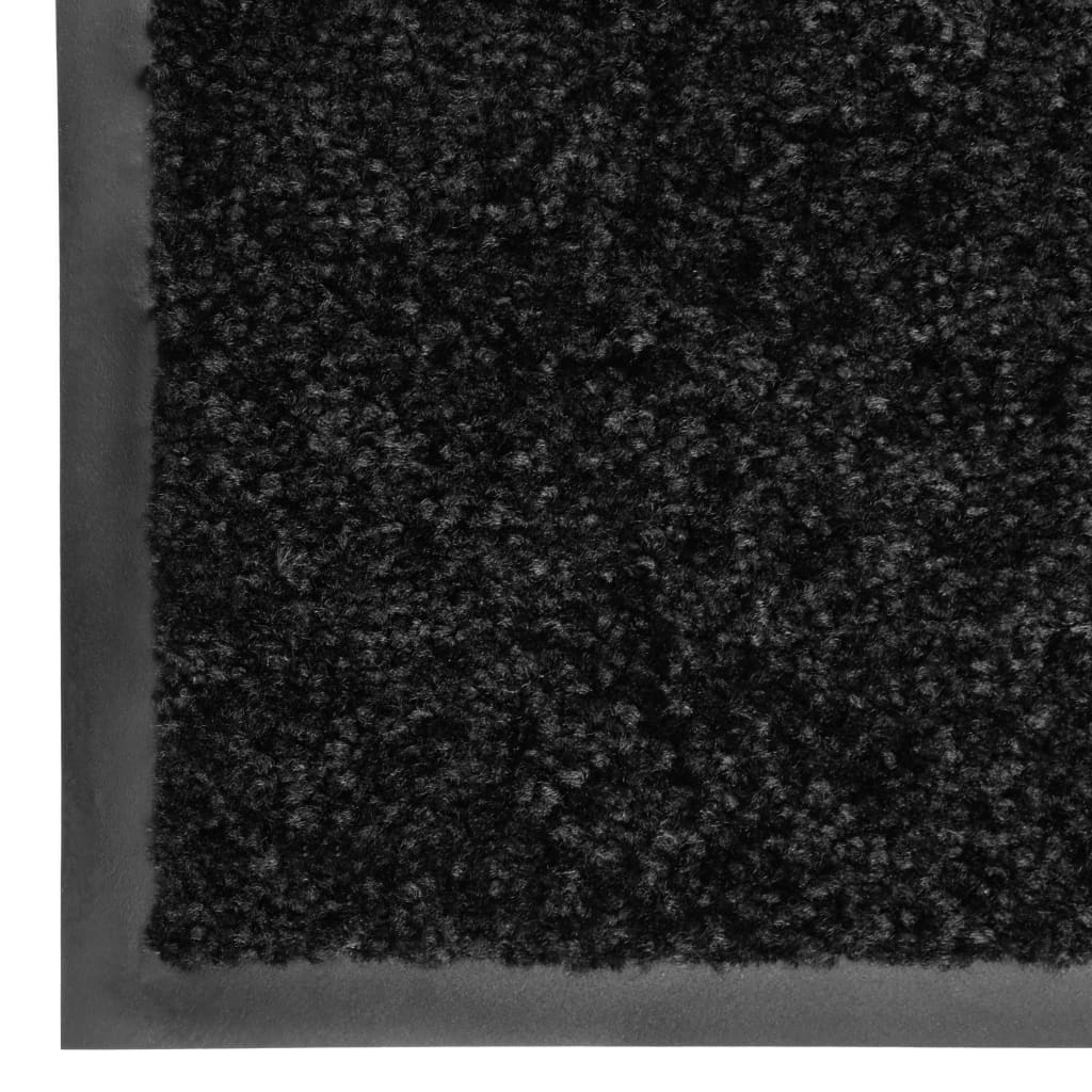 vidaXL Перима изтривалка, черна, 120x180 см
