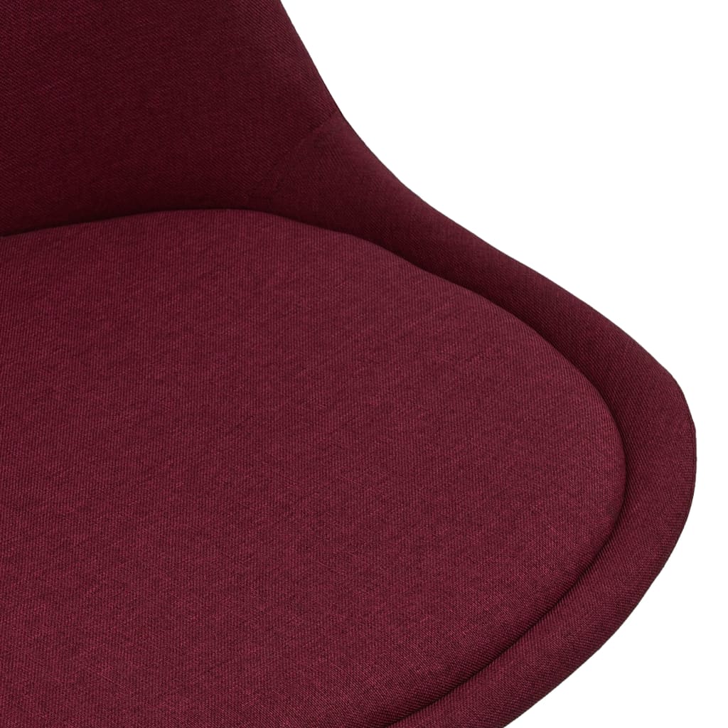 vidaXL Трапезни столове, 2 бр, виненочервени, текстил