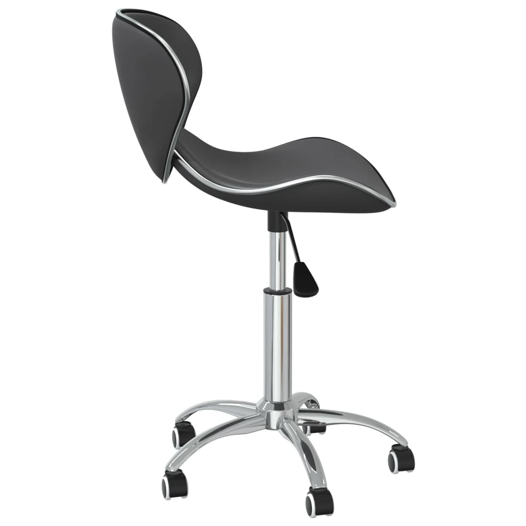 vidaXL Въртящи се трапезни столове, 6 бр, сиви, изкуствена кожа