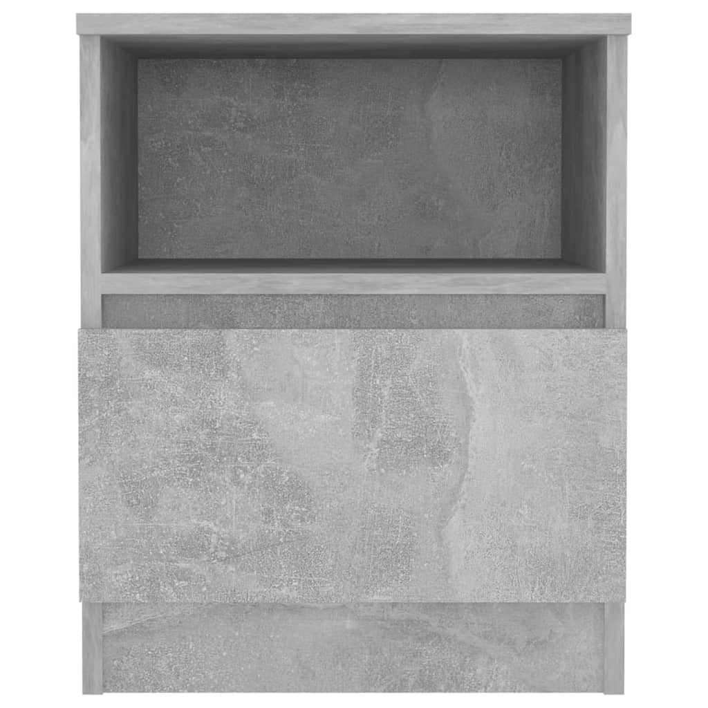 vidaXL Нощни шкафчета, 2 бр, бетонно сиви, 40x40x50 см, ПДЧ