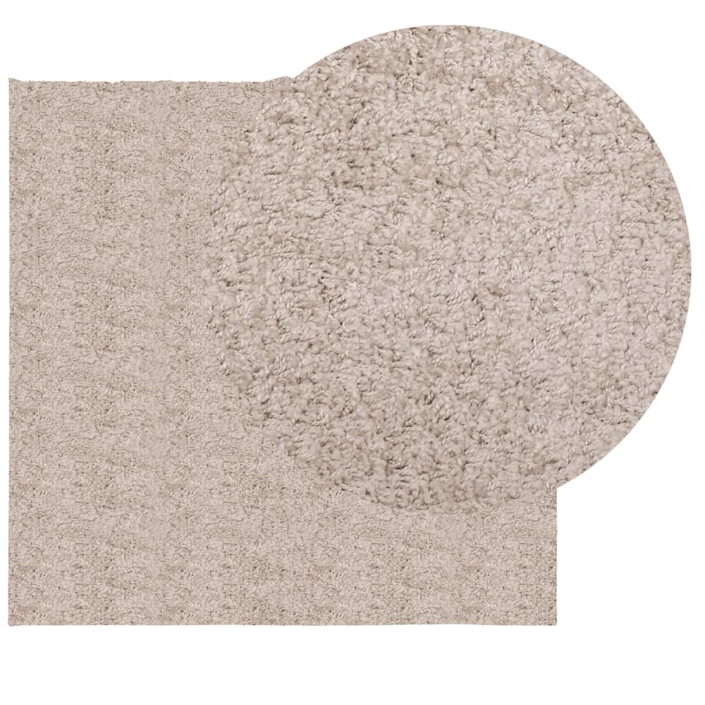 vidaXL Шаги килим с дълъг косъм "PAMPLONA" модерен бежов 200x200 см