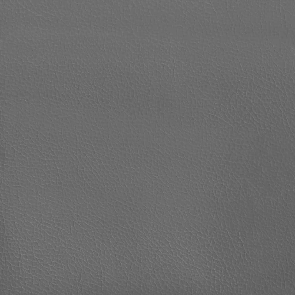 vidaXL Горна табла с уши, сива, 163x23x78/88 см, изкуствена кожа