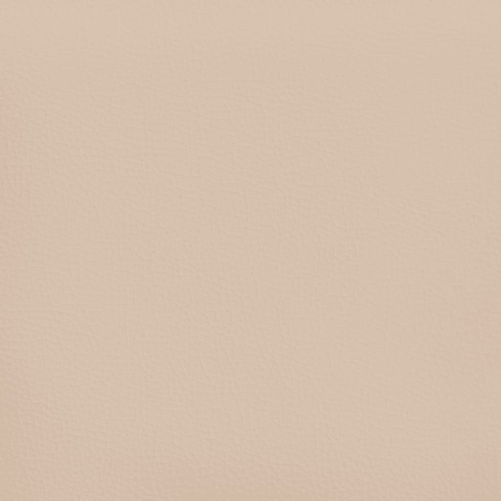 vidaXL Горна табла за легло, капучино,183x16x78/88 см, изкуствена кожа