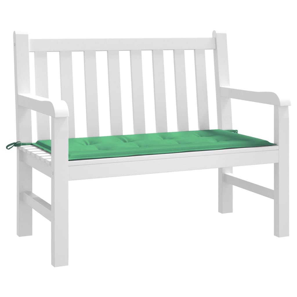 vidaXL Възглавница за градинска пейка зелена 100x50x3 см оксфорд плат