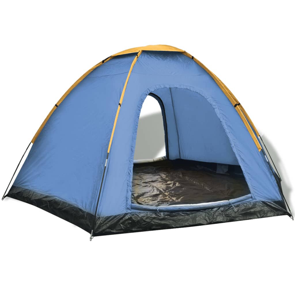 vidaXL 6-местна палатка, синьо и жълто