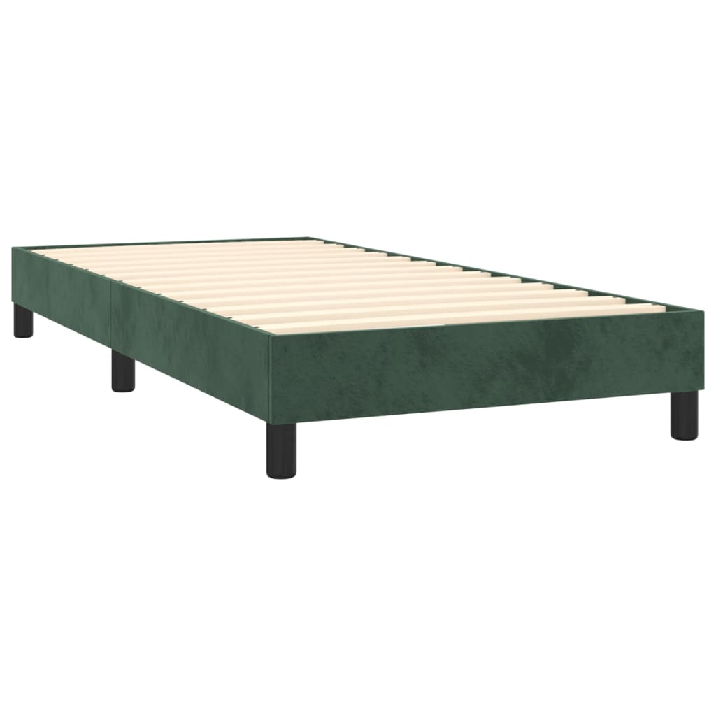 vidaXL Рамка за легло, тъмнозелена, 80x200 см, кадифе