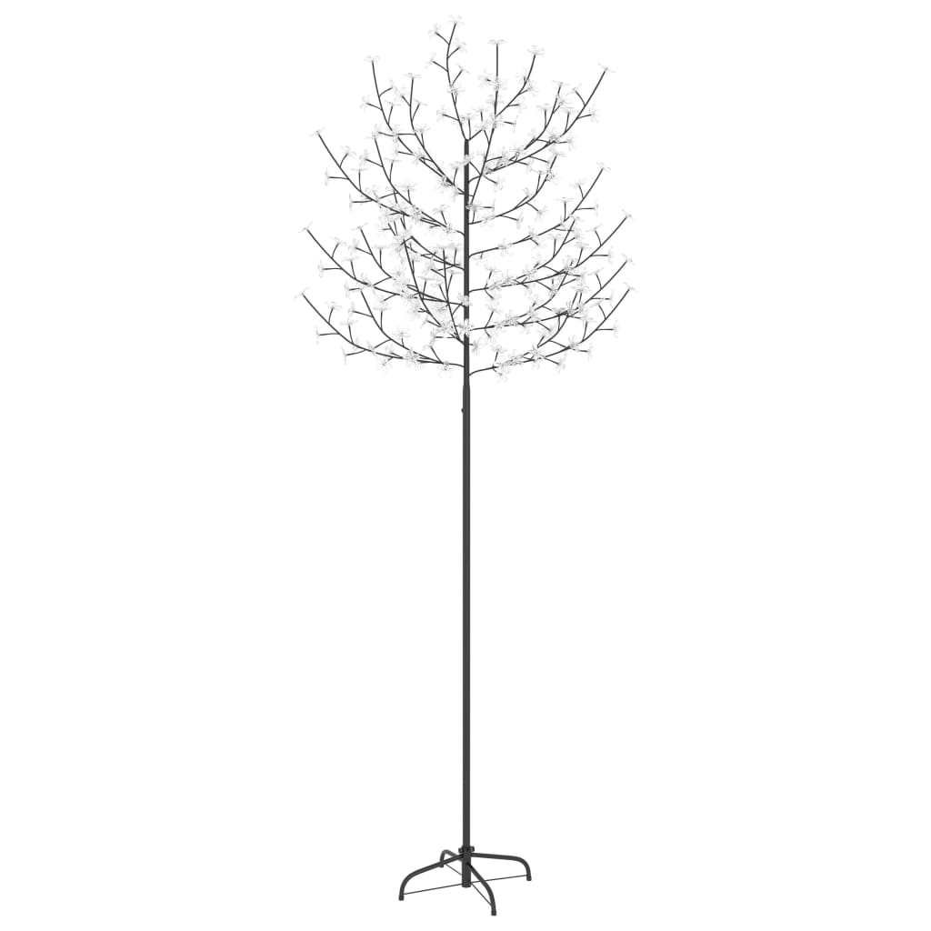 vidaXL Коледно дърво, 220 LED топло бeли, разцъфнала череша, 220 см