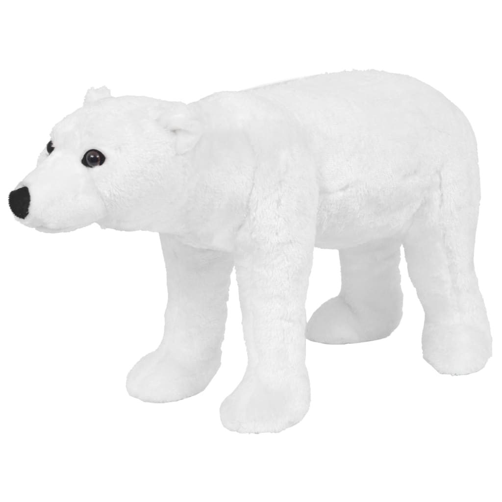 vidaXL Плюшена детска полярна мечка бяла XXL