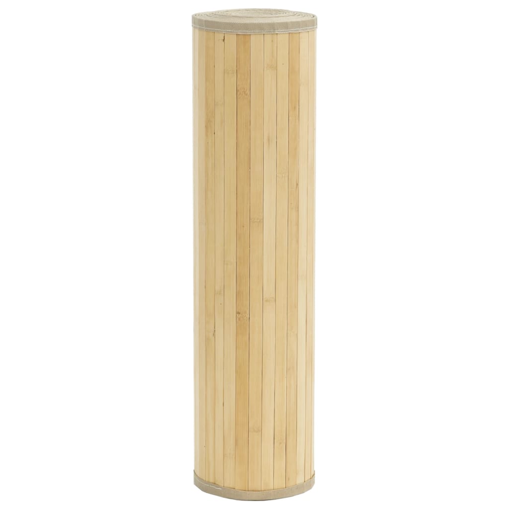 vidaXL Килим, правоъгълен, светъл натурален, 80x100 см, бамбук