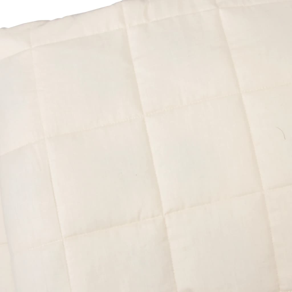 vidaXL Утежнено одеяло светлокремаво 120x180 см 5 кг плат