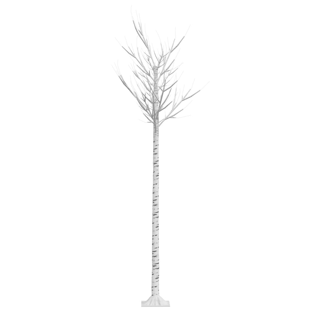 vidaXL Коледно дърво 200 LED 2,2 м студено бяло върба закрито/открито