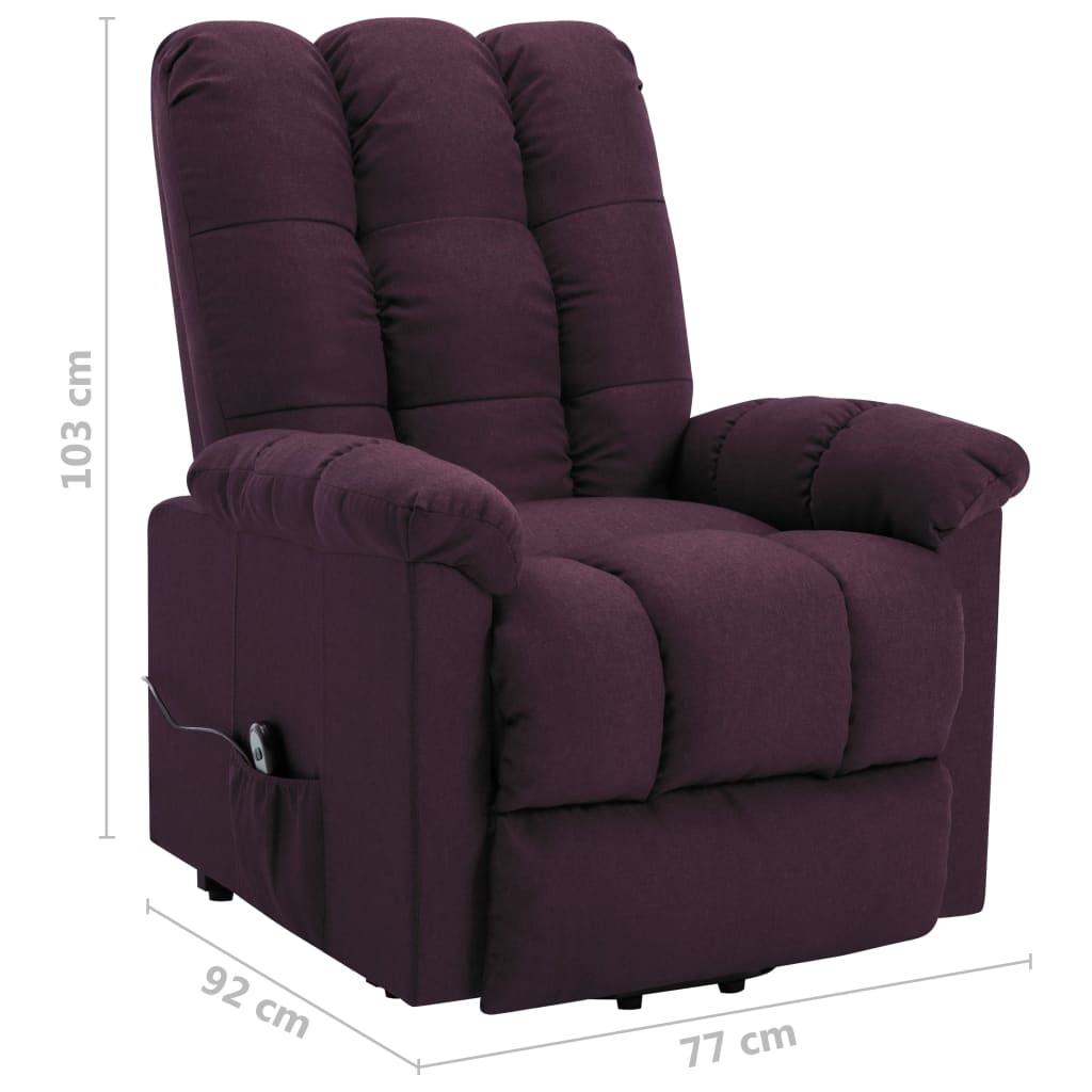 vidaXL Изправящ стол, лилав, текстил