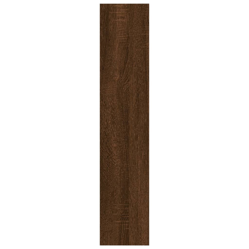 vidaXL Стенен рафт, кафяв дъб, 90x16x78 см, инженерно дърво