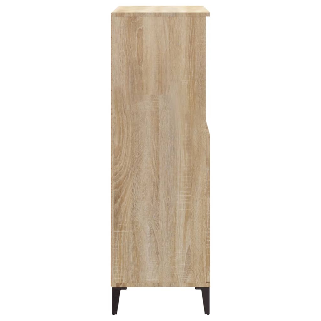 vidaXL Висок шкаф, сонома дъб, 60x36x110 см, инженерно дърво