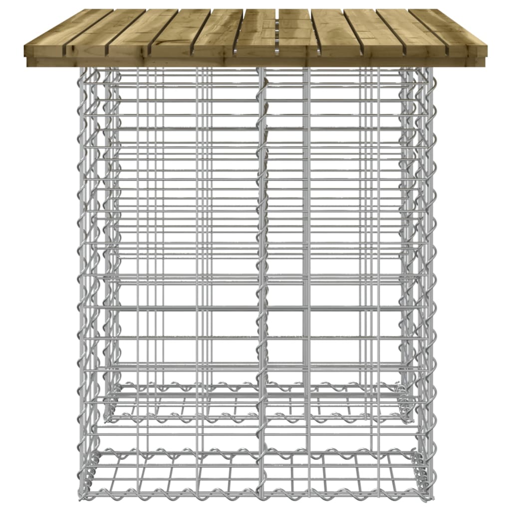 vidaXL Градинска пейка с габионен дизайн 100x70x72 см импрегниран бор