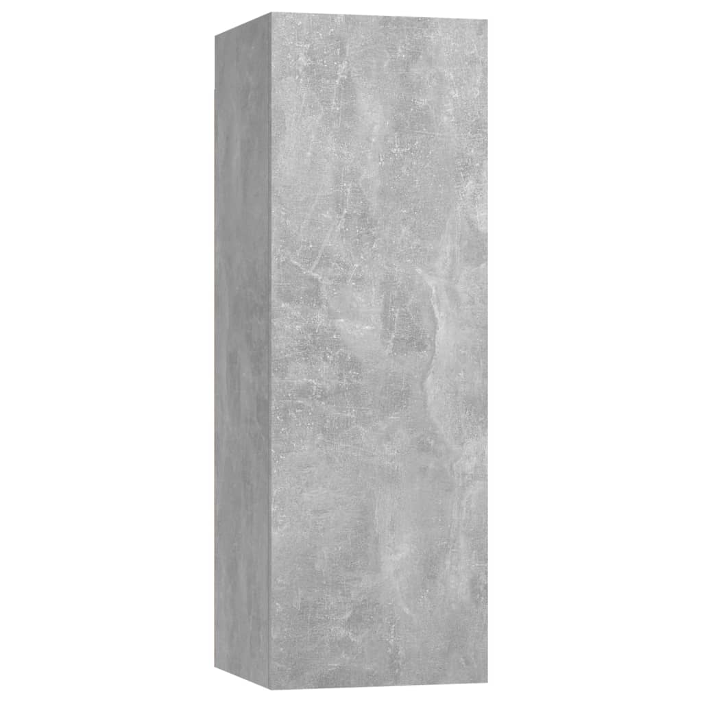 vidaXL Комплект ТВ шкафове от 10 части, бетонно сиви, ПДЧ