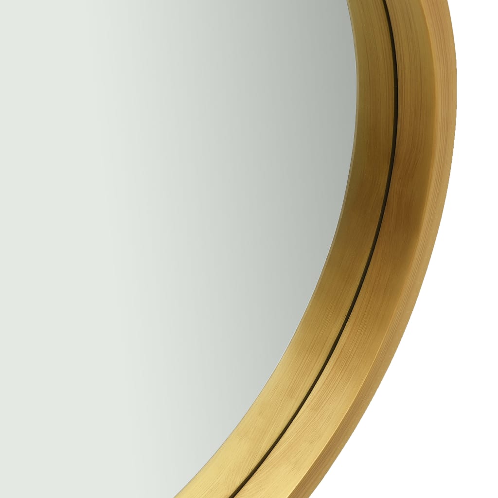 vidaXL Стенно огледало с каишка, 40 см, златисто