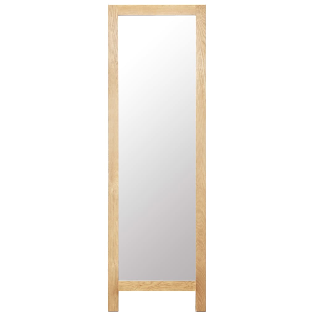 vidaXL Свободностоящо огледало, 48x46,5x150 см, дъб масив