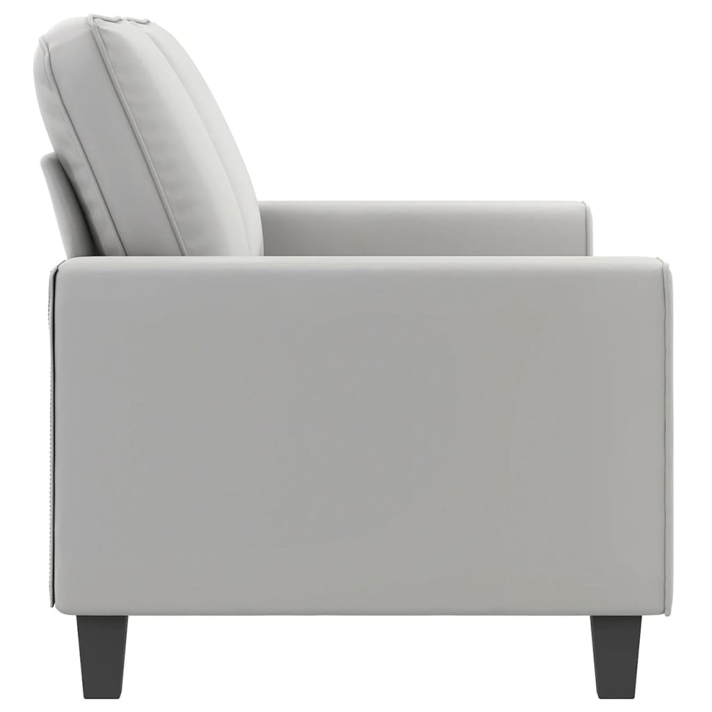 vidaXL 2-местен диван, светлосиво, 140 см, микрофибърен плат