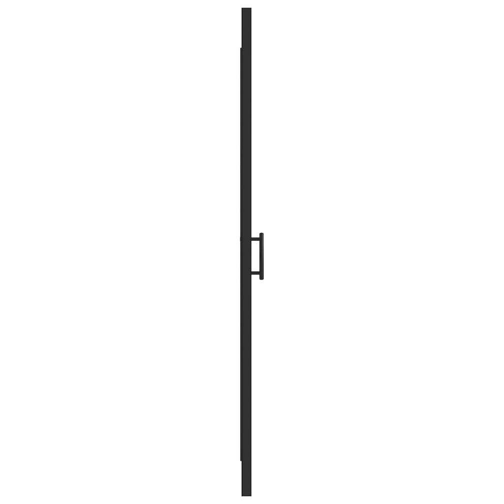 vidaXL Врата за душ, 81x195 см, полуматирано закалено стъкло, черна