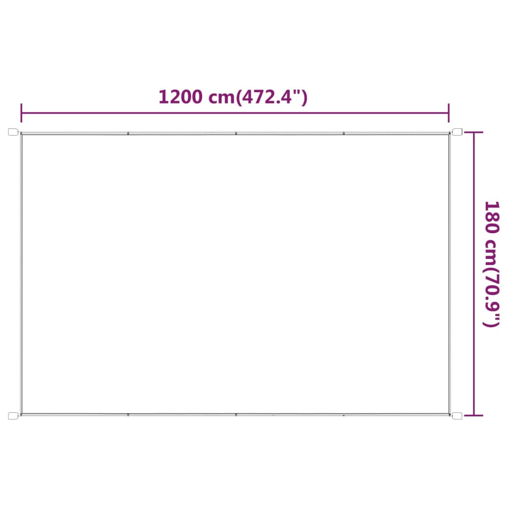 vidaXL Вертикален сенник, антрацит, 180x1200 см, оксфорд плат