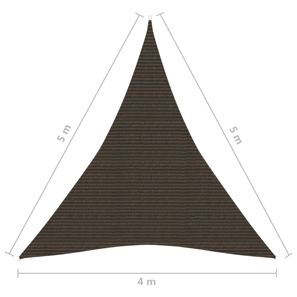 vidaXL Платно-сенник, 160 г/м², кафяво, 4x5x5 м, HDPE