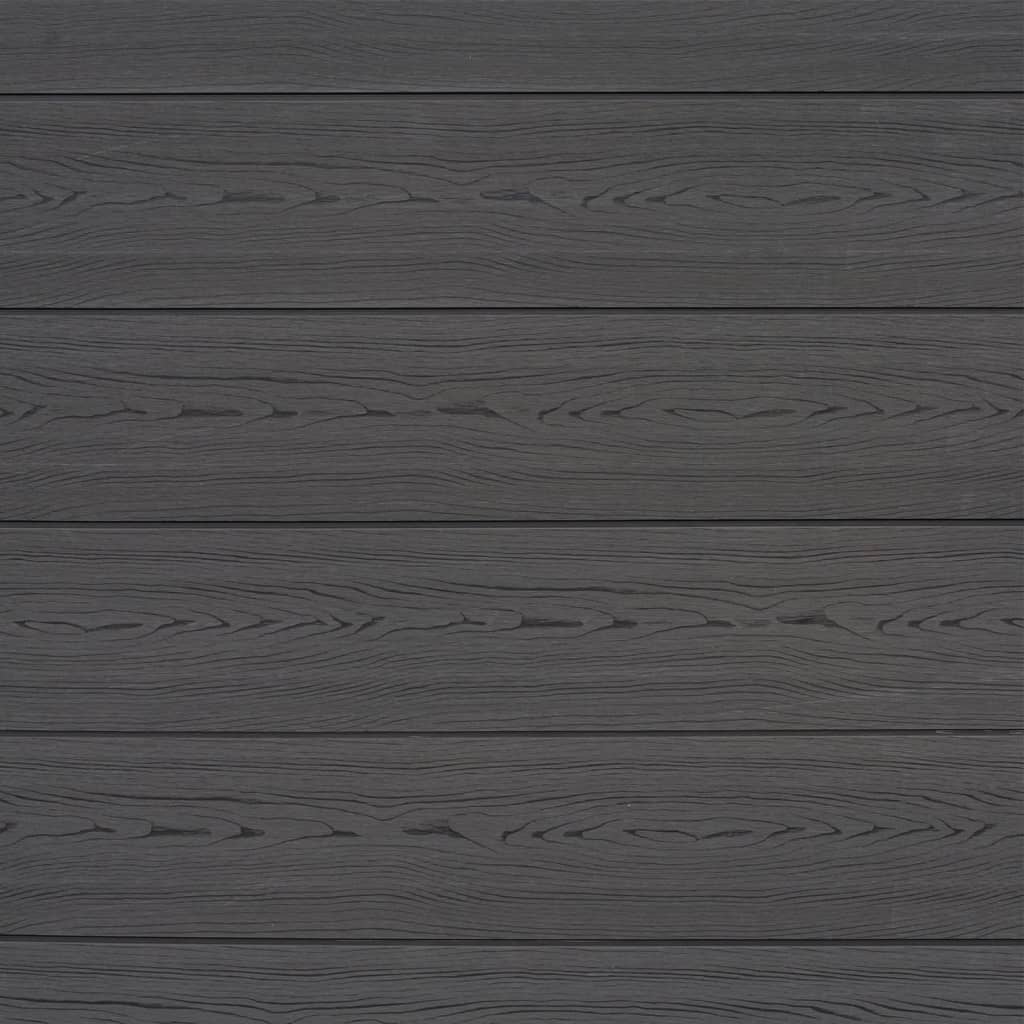 vidaXL Градинска ограда, WPC, 180x185 см, сива