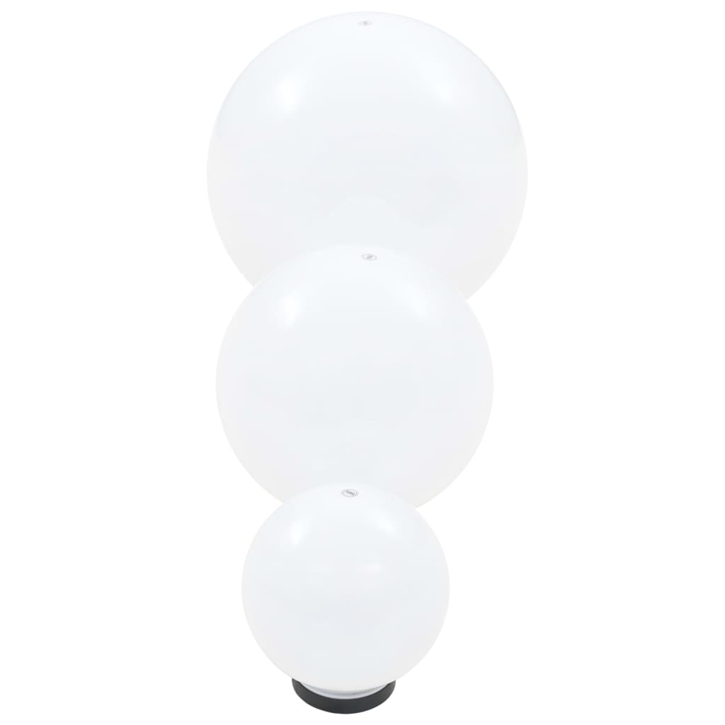 vidaXL Градински сфери за LED лампи, 3 бр, 20/30/40 см, PMMA