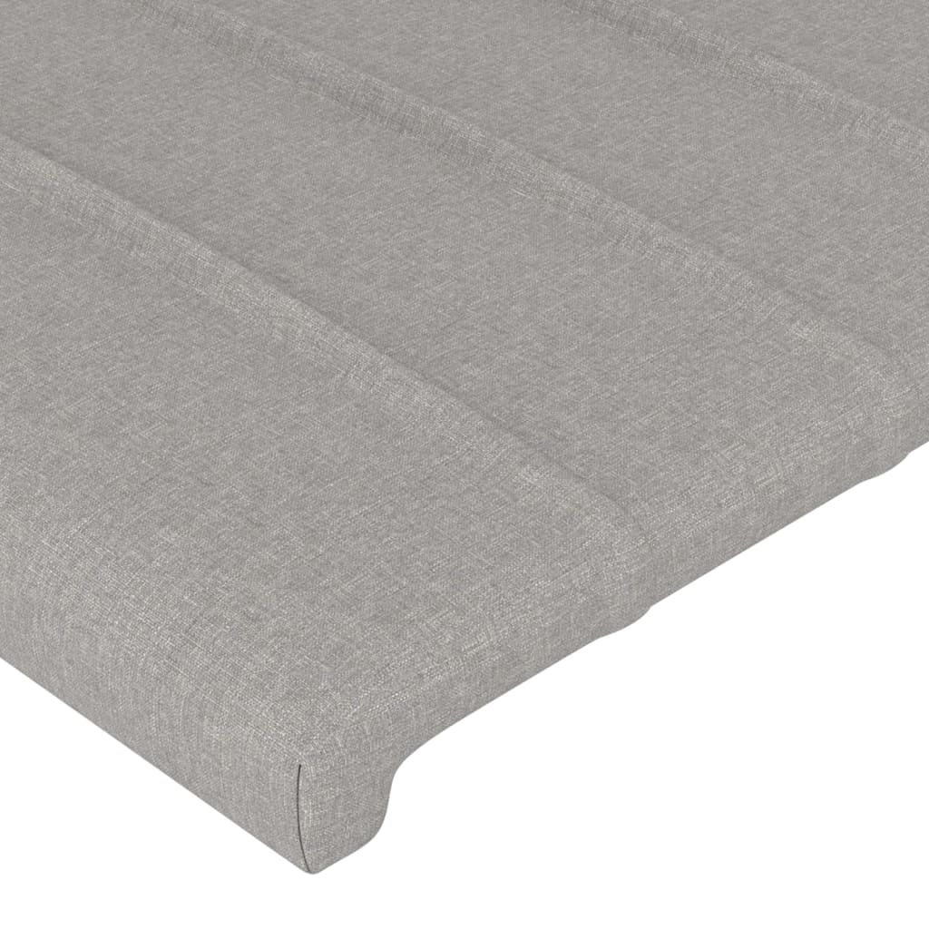 vidaXL Горни табли за легло, 4 бр, светлосиви, 100x5x78/88 см, плат