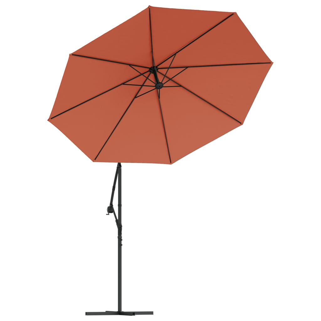 vidaXL Резервно покривало за чадър с чупещо рамо, теракота, 300 см