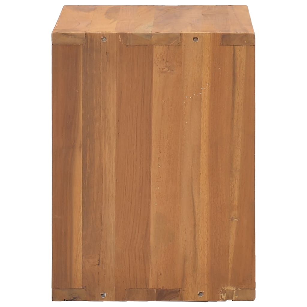 vidaXL Нощен шкаф, 40x30x40 см, тиково дърво масив