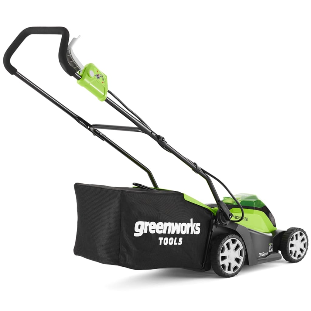 Greenworks Косачка за трева с 2 батерии 40V 2 Ah, G40LM35, 2501907UC