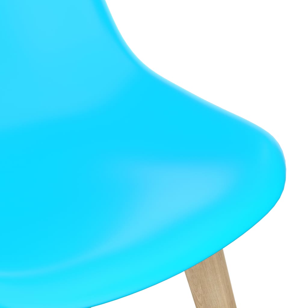vidaXL Трапезни столове, 4 бр, сини, пластмаса
