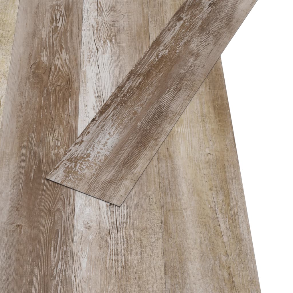 vidaXL Самозалепващи подови дъски от PVC 5,21 м² 2 мм промито дърво