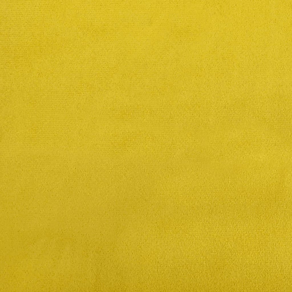 vidaXL Канапе с матрак, жълто, 90x200 см, кадифе