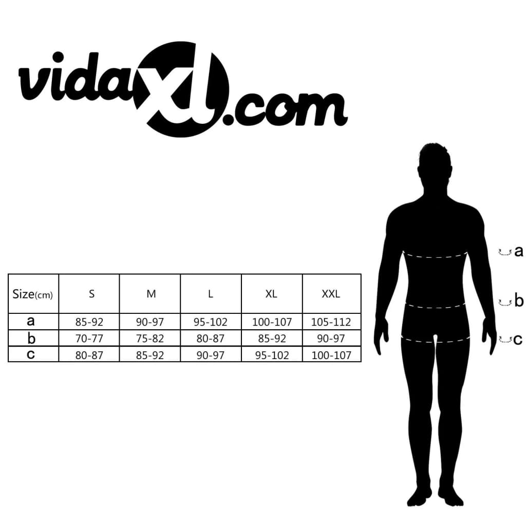 vidaXL Мъжки костюм за гмуркане, къс, размер S, 165-170 см, 2,5 мм