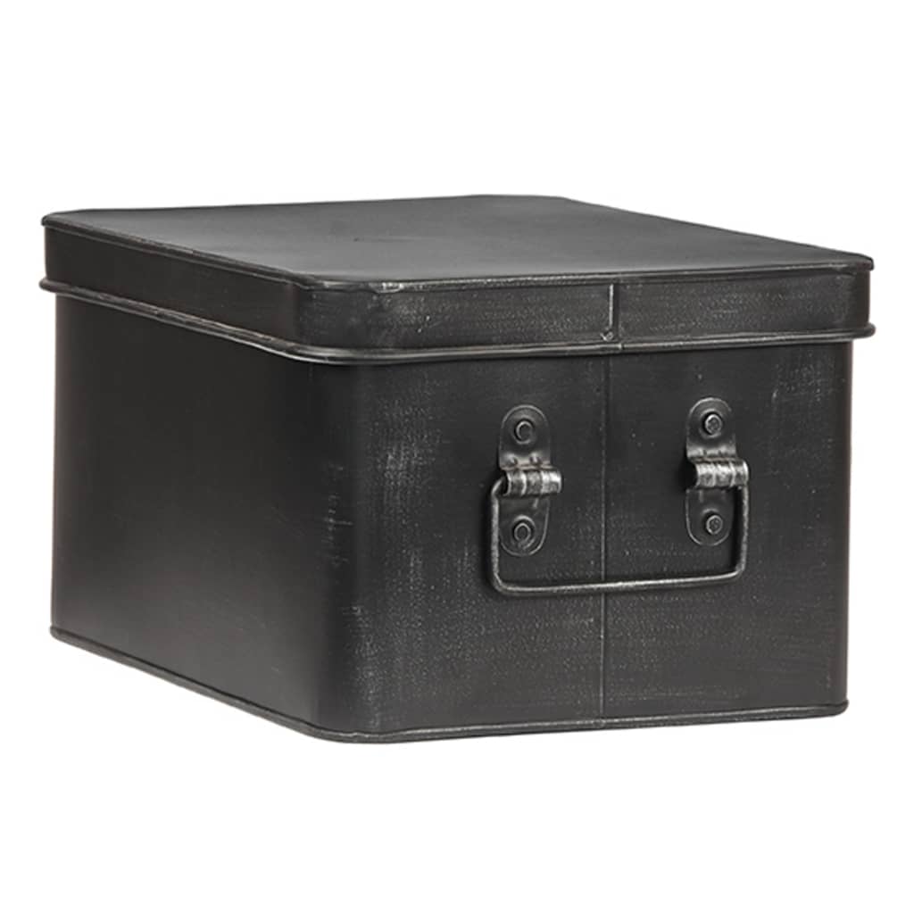LABEL51 Кутия за съхранение Media, 27x21x16 см, L, антично черно