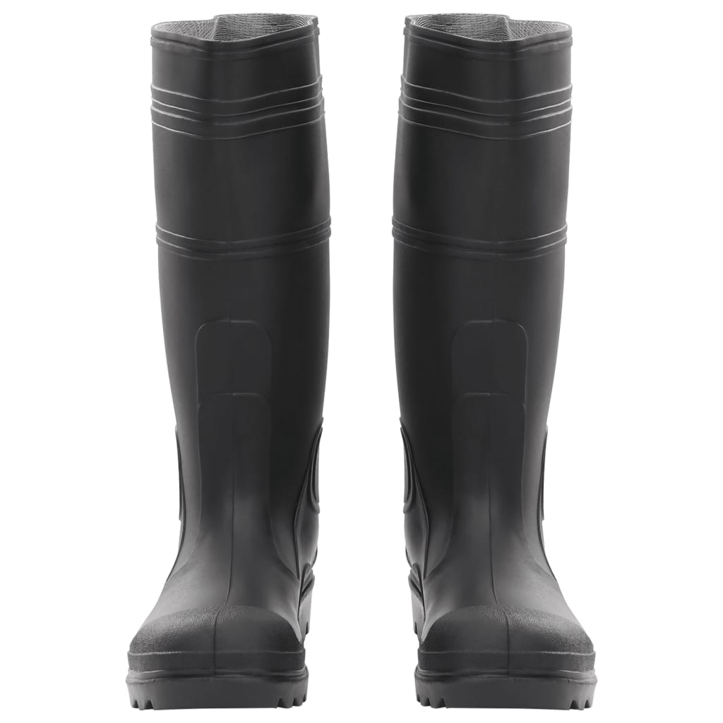 vidaXL Ботуши за дъжд, черни, размер 38, PVC