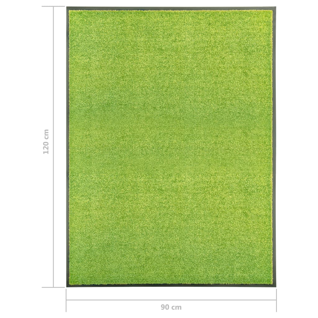 vidaXL Перима изтривалка, зелена, 90x120 см