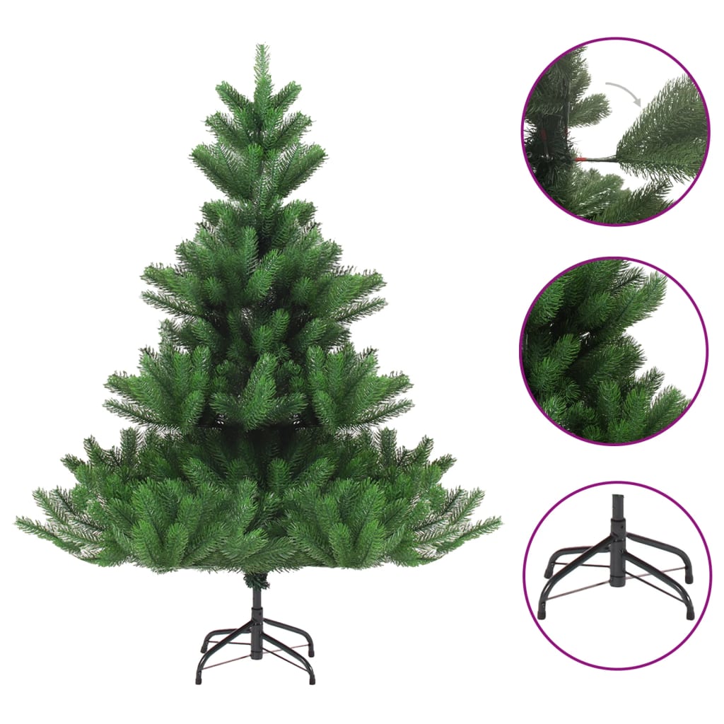 vidaXL Изкуствена нордманска елха, зелена, 210 см