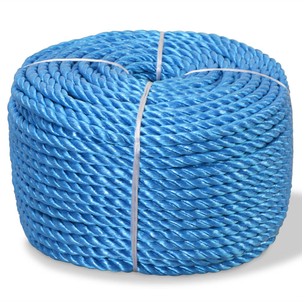 vidaXL Усукано въже, полипропилен, 16 мм, 250 м, синьо