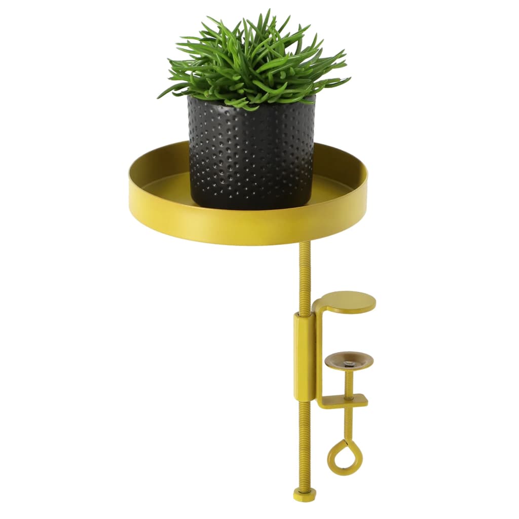Esschert Design Подложка за растения със скоба кръгла златиста S