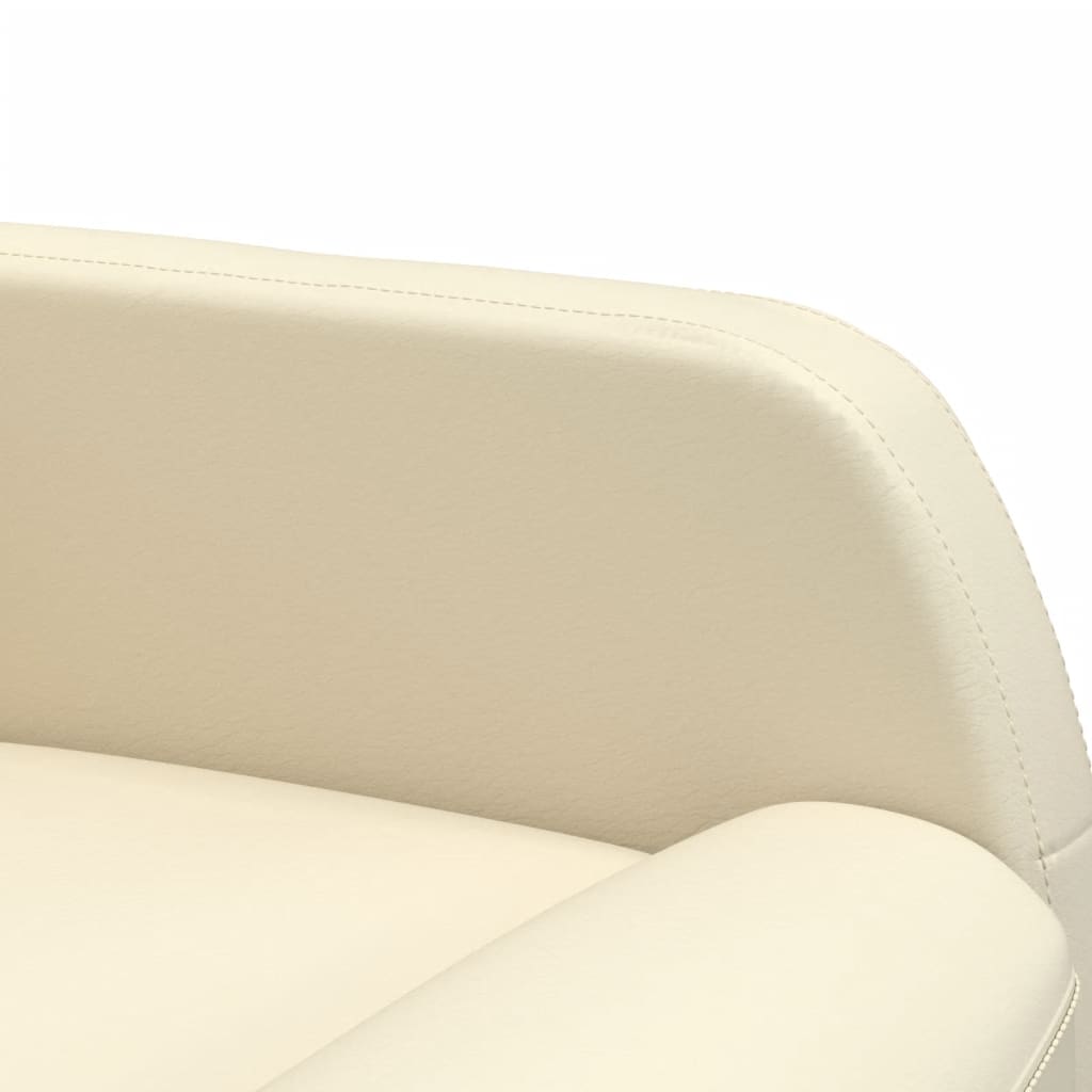 vidaXL Електрически масажен стол, кремавобял, изкуствена кожа