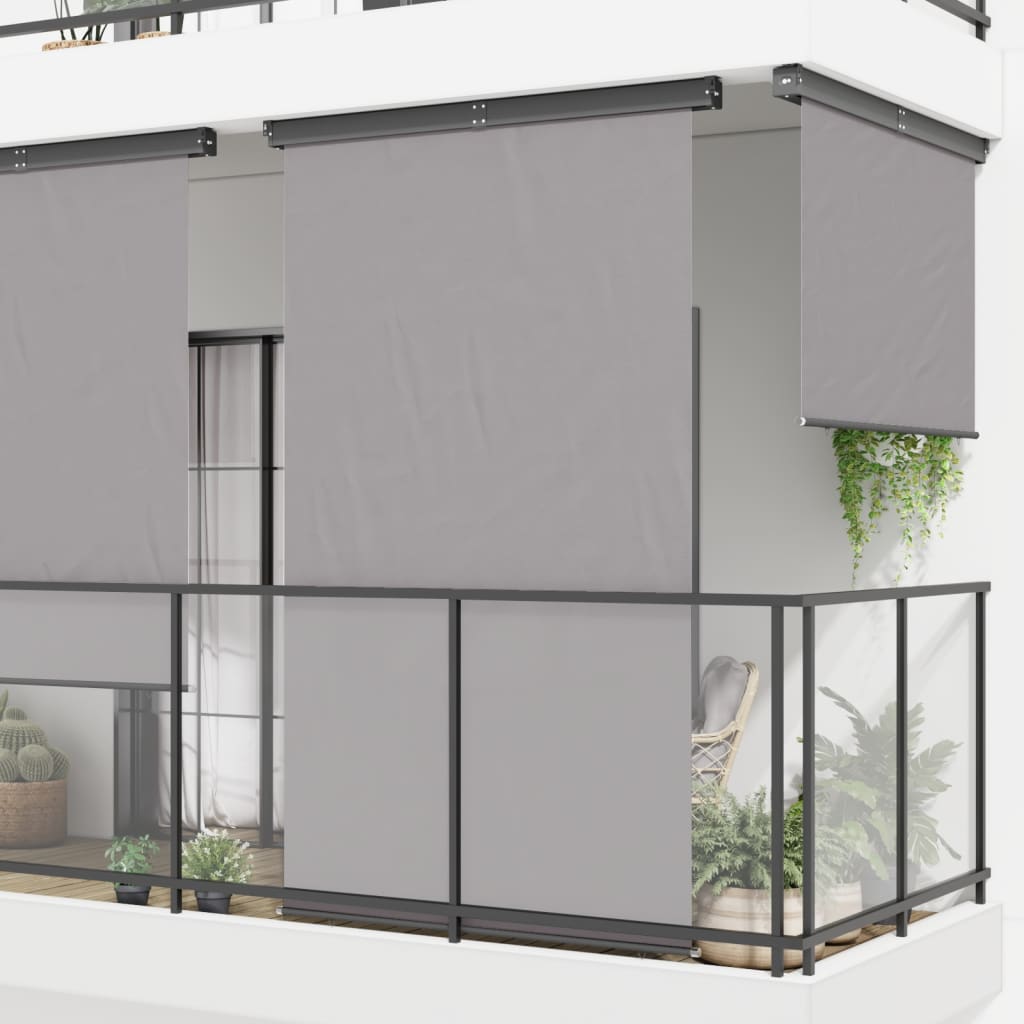 vidaXL Вертикална тента за балкон, 175x250 см, сива