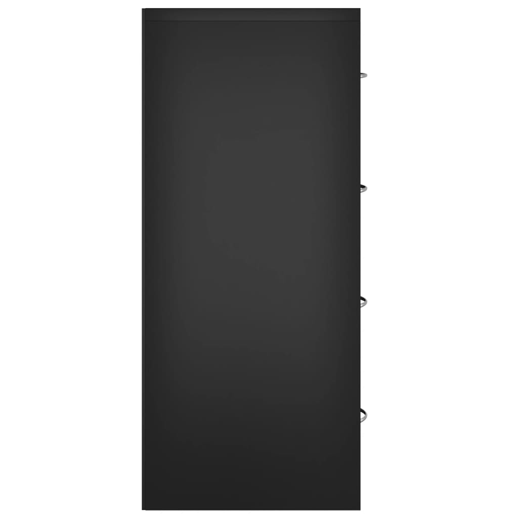vidaXL Сайдборд с 4 чекмеджета, 60x30,5x71 см, черен